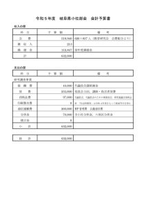 令和５年度 岐阜県小社部会会計予算書のサムネイル